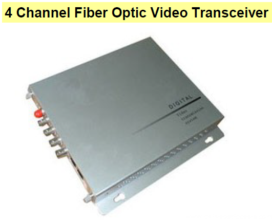 4 Channel Fiber Optic Video Transceiver